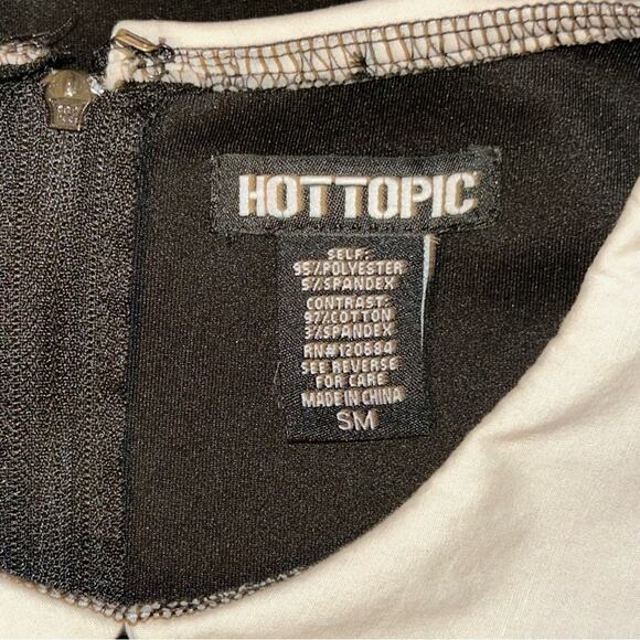 Hot Topic Black and White Collar Sleeveless Gothic Dress Size Small - Picture 7 of 9